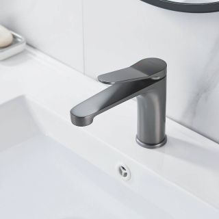 Смеситель для раковины Shevanik S6201T оружейная сталь